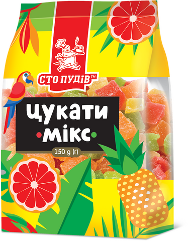Цукати мікс (Сто ПУДІВ) 150г плівка (8)